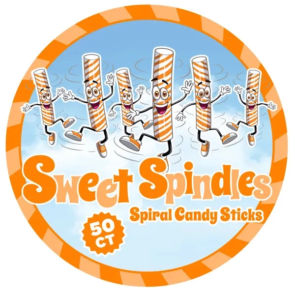 Sweet Spindles Mini Hard Candy Sticks - Orange: 50-Piece Jar 4 Sweet Spindles Mini Hard Candy Sticks - Orange: 50-Piece Jar - Image 4