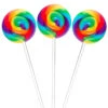 Swipple Pops Petite Swirl Ripple Lollipops - Rainbow Cherry: 60-Piece Tub