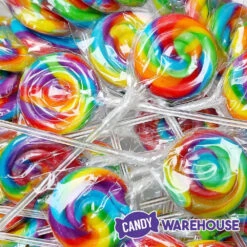 Swipple Pops Petite Swirl Ripple Lollipops - Rainbow Cherry: 60-Piece Tub -Sweet Candy Planet swipple pops petite swirl ripple lollipops rainbow cherry 60 piece tub candy warehouse 4
