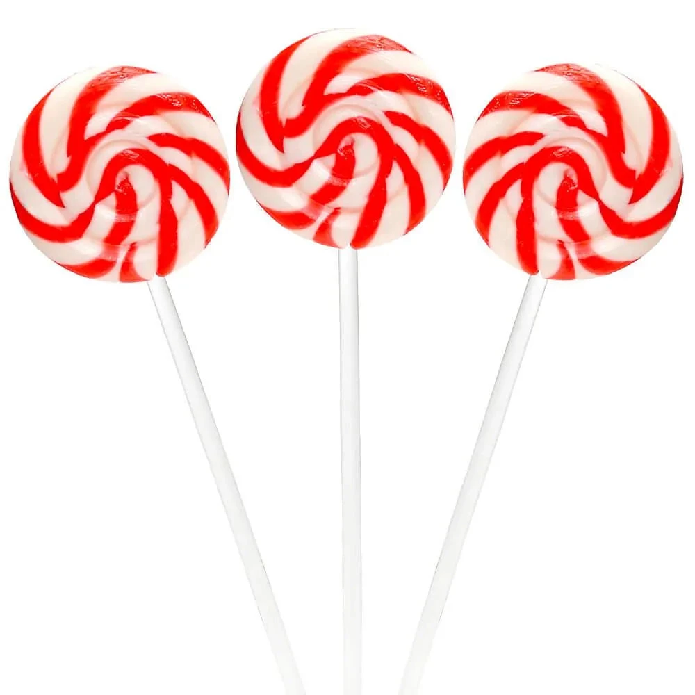 Swipple Pops Petite Swirl Ripple Lollipops - Red Cherry: 60-Piece Tub 1 Swipple Pops Petite Swirl Ripple Lollipops - Red Cherry: 60-Piece Tub