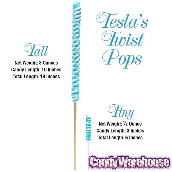 Tesla's Tiny Twist Pops - Lemon: 48-Piece Jar 4 Tesla's Tiny Twist Pops - Lemon: 48-Piece Jar - Image 4