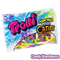 Trolli Sour Brite Mini Canes Jelly Candy Canes: 9-Ounce Bag -Sweet Candy Planet trolli sour brite mini canes jelly candy canes 9 ounce bag candy warehouse 6
