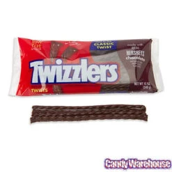 Twizzlers Chocolate Licorice Twists: 12-Ounce Bag -Sweet Candy Planet twizzlers chocolate licorice twists 12 ounce bag candy warehouse 4