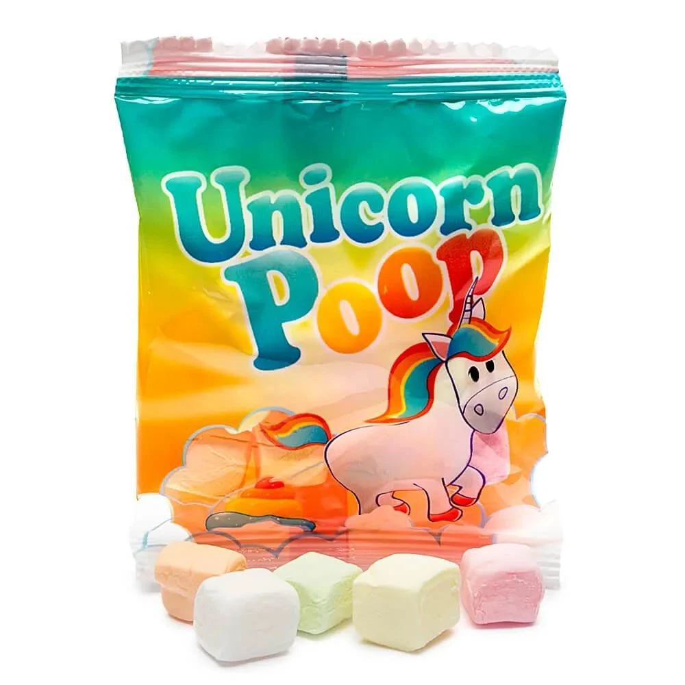 Unicorn Poop Candy Marshmallow Packs: 55-Piece Bag 1 Unicorn Poop Candy Marshmallow Packs: 55-Piece Bag